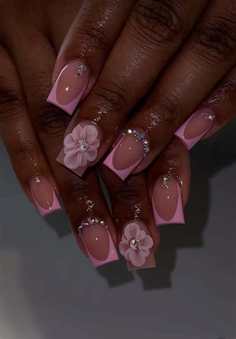 Adorable Short Birthday Nail Designs: Pink, Brown & 3D Flowers! in 2025 ...