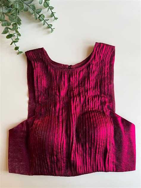Wine Red Pintuck Blouse – Blouses by Barakah