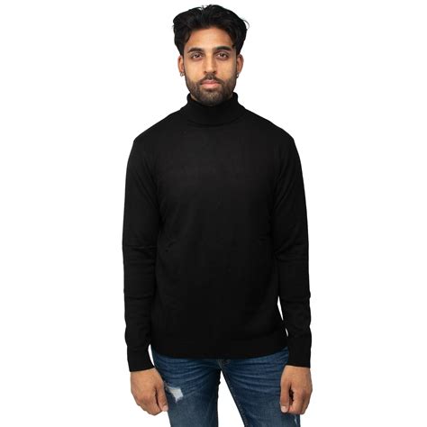 Mens Black Turtleneck Sweater