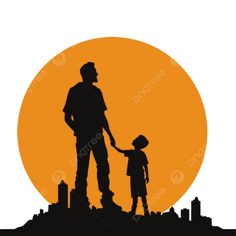 Father And Son Baseball Silhouette