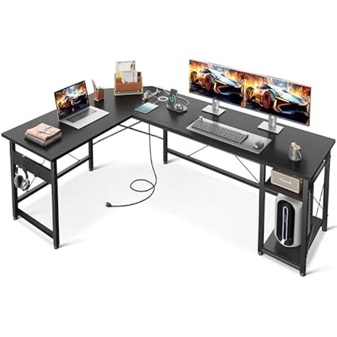 Coleshome L Shaped Computer Desk with Storage India | Ubuy