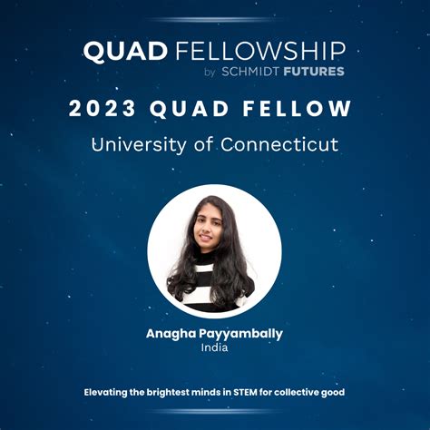 Anagha Payyambally awarded Quad Fellowship | Marine Sciences