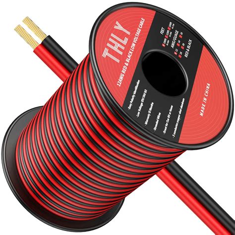 100FT 12 Gauge Wire, Electrical Wire Red and Black Wire 12V Ultra ...