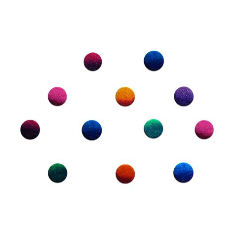 Comet Busters® Multicolor Round Velvet Bindi (6mm) – Handcrafted ...