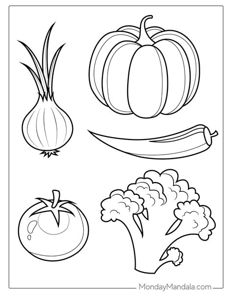 24 vegetable coloring pages free pdf printables – Artofit