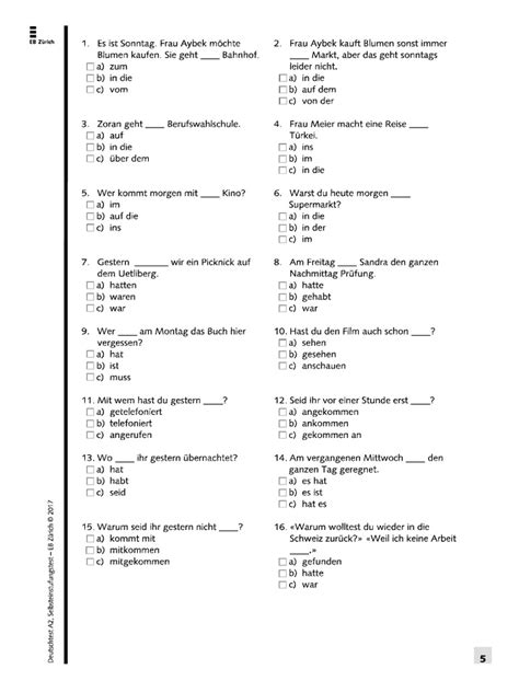 Image result for German A2 Practice Test