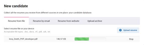 Your candidate database | Recruitment automation | PersiaHR