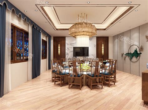 新中式餐厅吊顶2020-房天下家居装修网