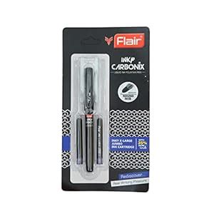 FLAIR Inky Series Carbonix Liquid Ink Fountain Pen Blister Pack | Round ...