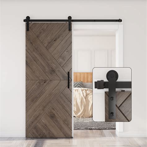 Buy WINSOON Sliding Barn Door Hardware Kit 6FT Track Roller Set for ...