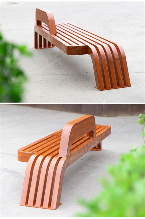 实木公园椅子休闲长椅广场椅长凳 加厚有背