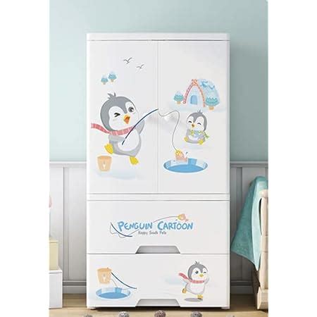 KRISHYAM® Plastic Wardrobe Cupboard ALMIRAH Cartoon Door Plate ...