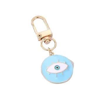 TraveEssentialz 2 pc Evil Eye Bag Hanging Metal Charm Keychain for Bags ...