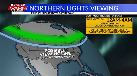 Northern Lights viewing conditions across the Stateline