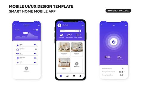 Home screen mockup app Vectors - Download Free High-Quality Vectors ...