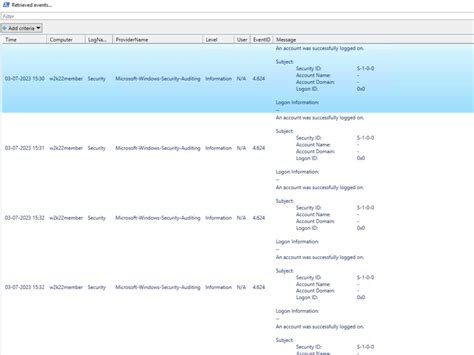 PowerShell Script to Get Win Event Logs with Specific IDs 的图像结果