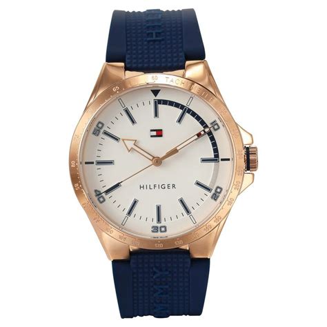 Buy Online Tommy Hilfiger Quartz Analog White Dial Silicone Strap Watch ...