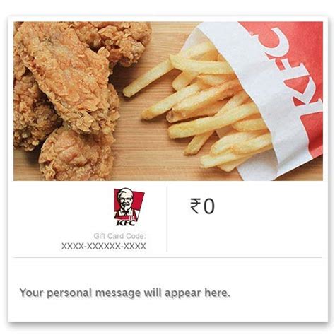 KFC E-Gift Card : Amazon.in: Gift Cards