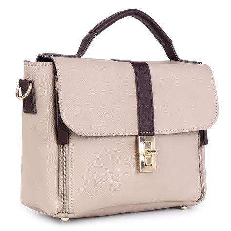 Buy LEGAL BRIBE Women's Textured Flap Sling Bag (Beige) at Amazon.in