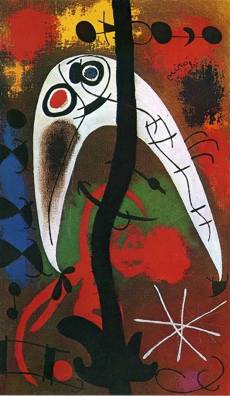 Woman and Bird in the Night, de Joan Miró - Imagem: Reprodução 