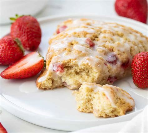 Strawberries and Cream Scones - i am baker