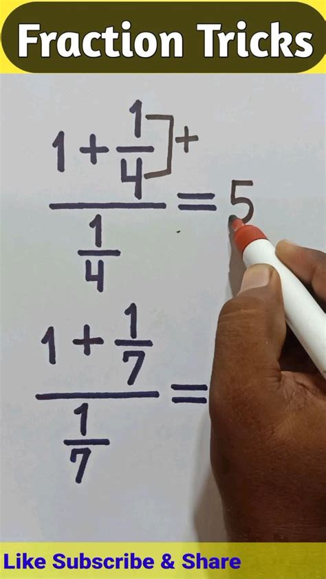 Fractions Math Tricks 的图像结果