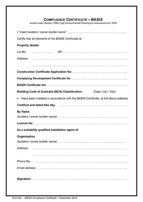 Certificate Of Compliance Template Pdf - PDF Template