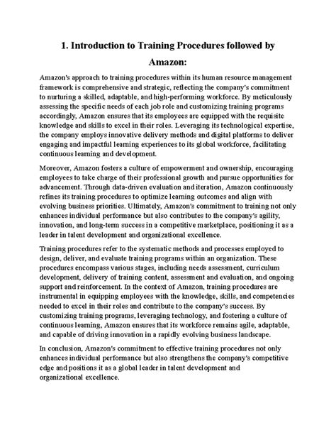 HRM project - All gud - 1. Introduction to Training Procedures followed ...