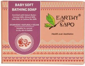 Earthy Sapo Baby Soft Bathing Soap (Kokum butter, coconut milk, almond ...