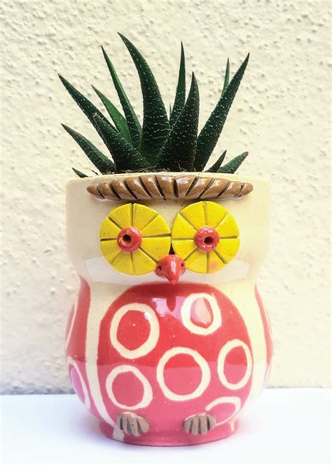 Get Ringed Red Owl Planter at ₹ 660 | LBB Shop