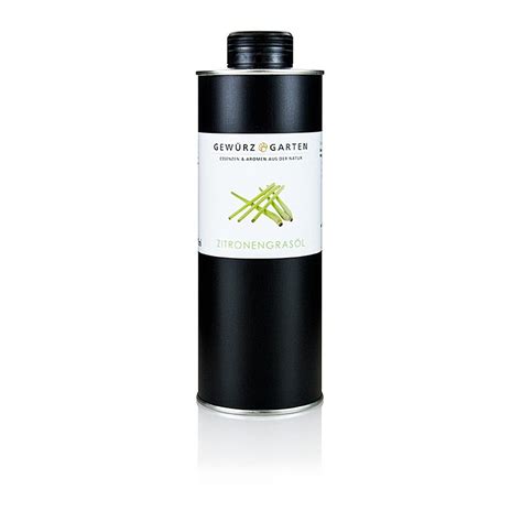 Gewürzgarten Zitronengrasöl in Rapsöl, 500 ml, Aluflasche | GOURMET ...