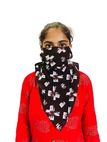 Scooty Scarf Face Mask - For Working Girls And Women (Brown) : Amazon ...