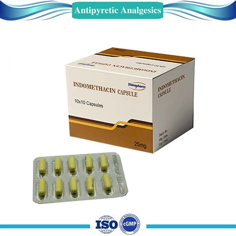 Indomethacin Capsule 25mg, Antipyretic and Analgesic Anti-Inflammatory - Indomethacin Capsule ...