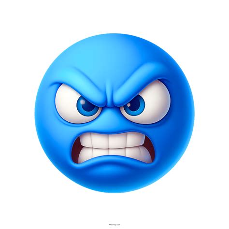 Growling Mad Smiley PNG Emoji Transparent ClipArt, Vector 3D Image ...