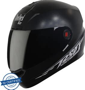 Steelbird 1 Moon Reflective Full Face Helmet in Dashing Black with ...