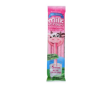 Sylvan Meadows Strawberry Flavored Milk Straws - Sugar Free, 20 pack ...
