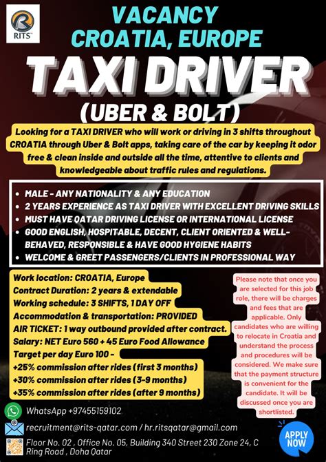 Croatia - New Vacancy Update TAXI DRIVER for UBER & BOLT Looking for a ...