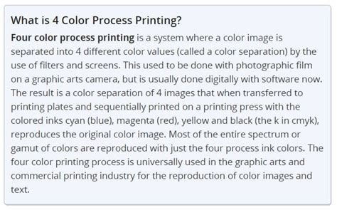 Image result for 4 Color Process Separations