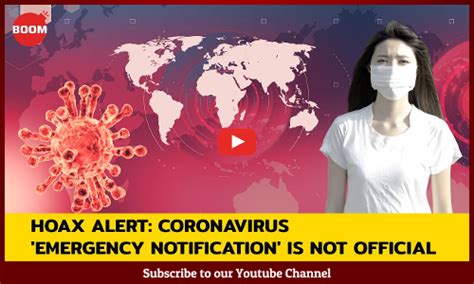 Hoax Alert: Coronavirus 'Emergency Notification' Is Not Official | BOOM