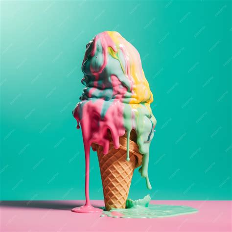 Free Photo | Delicious ice cream melting