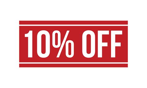 10 Percent Off Rubber Stamp. Red 10 Percent Off Rubber Grunge Stamp ...