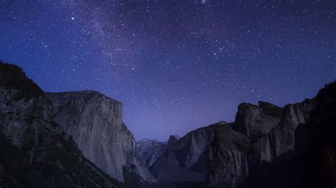 Download wallpaper 2560x1440 starry sky, stars, night, rocks widescreen ...