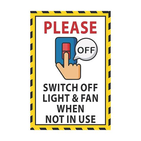 Buy Anne Print Solutions® Please Switch Off Your Light and Fan When Not ...