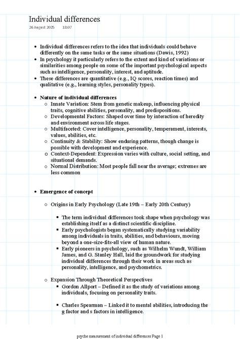 Individual Differences in Psychology: Key Concepts and Assessments ...