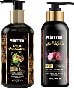 mintten BLACK SEED RED ONION SHAMPOO +KERATIN CONDITIONER(COMBO KIT ...