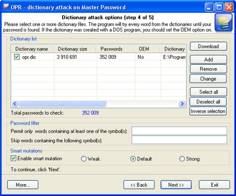 Dictionary Attack Tutorial 的图像结果