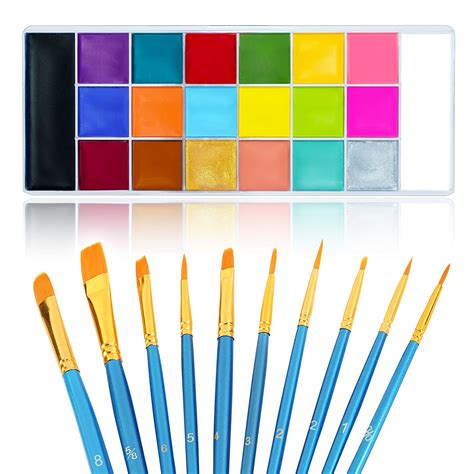 Phoebe Professional Face Body Paint Oil Palette 20 Colors Halloween ...