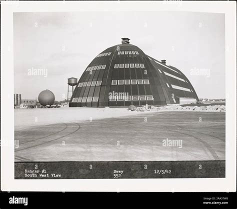 Southwest View of Hangar #1, Naval Air Station, South Weymouth ...