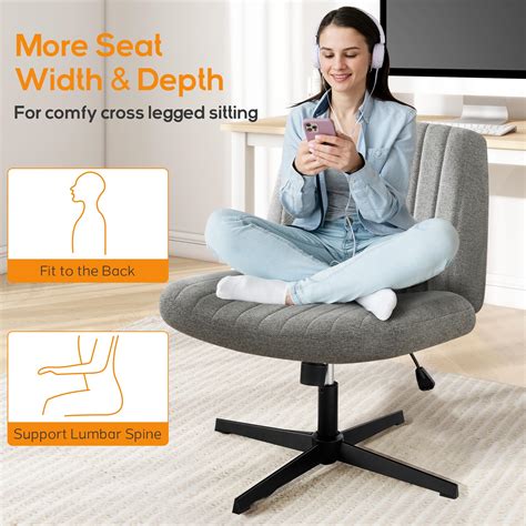 Snapklik.com : Criss Cross Chair Legged Office Wide Comfy Desk Seat
