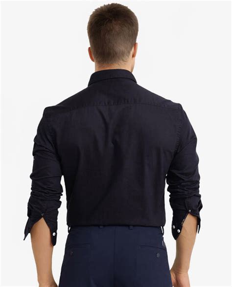 Rare Rabbit Men's Auxfo Black Cotton Fabric Full Sleeves Button Down C